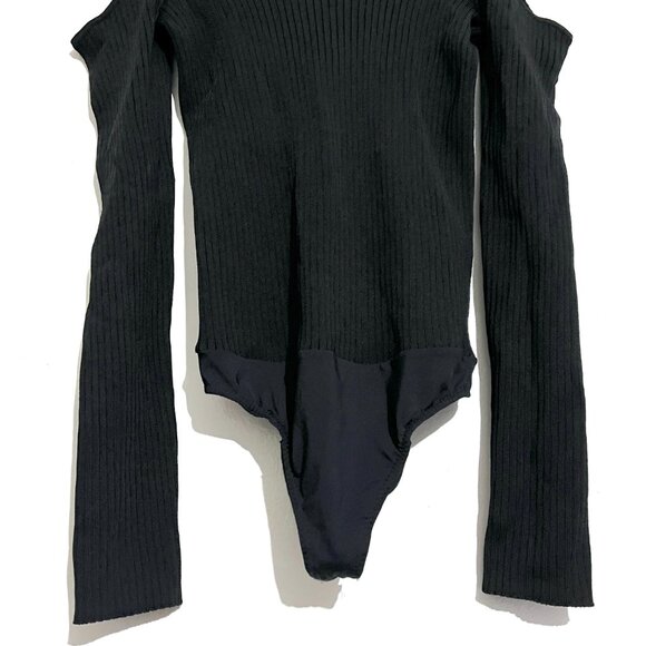 Intermix Jayce Ribbed Cold Shoulder Bodysuit - Picture 5 of 8